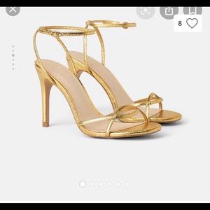 Zara gold heel sandal
